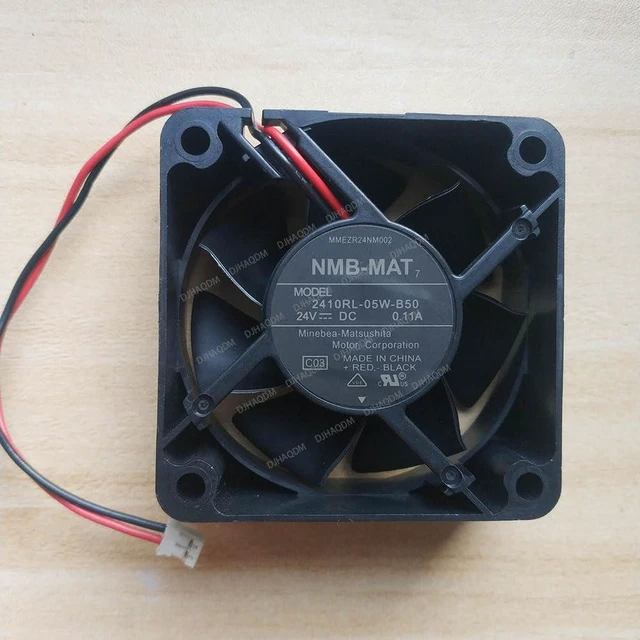 Alt view image 6 of 10 - Compatible for NMB-MAT 2410RL-05W-B50 24V 0.11A 6cm 6025 2-Wire Cooling Fan