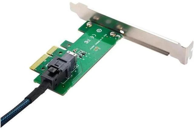 Alt view image 9 of 10 - Aomoproing PCI-E 3.0 4.0 x4 to 36Pin SFF-8643 Card Adapter With SFF-8643 to U.2 U2 SFF-8639 NVME PCIe SSD Cable for Mainboard SSD