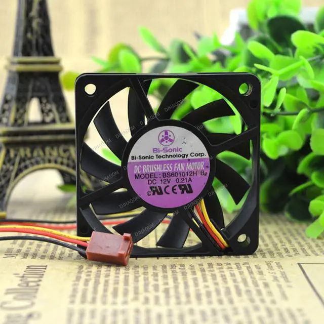 Alt view image 7 of 10 - Compatible for BI-Sonic BS601012H B 12V 0.21A 6cm 6010 3-Wire Cooling Fan