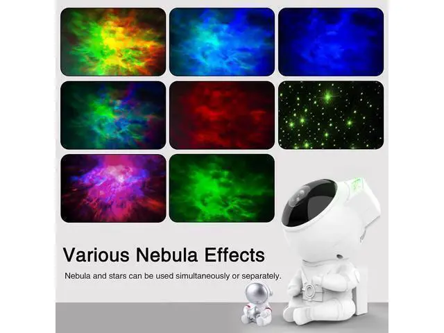 Alt view image 9 of 14 - Star Projector Astronaut Lamp with Mini Astronaut and Remote for Gaming Room,Kid Adults Bedroom