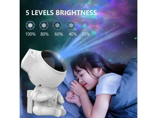 Alt view image 10 of 14 - Star Projector Astronaut Lamp with Mini Astronaut and Remote for Gaming Room,Kid Adults Bedroom