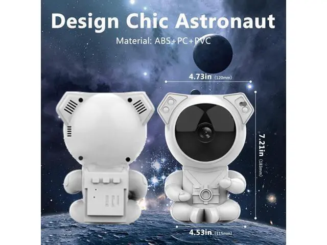 Alt view image 12 of 14 - Star Projector Astronaut Lamp with Mini Astronaut and Remote for Gaming Room,Kid Adults Bedroom
