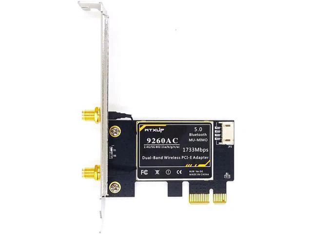 Alt view image 12 of 14 - 9260AC Dual-Band Gigabit Desktop PCI-E PCIE 1X Wireless Network Card 1730Mbps Bluetooth 5.0 gaming wifi adapter+ 6DBI antenna