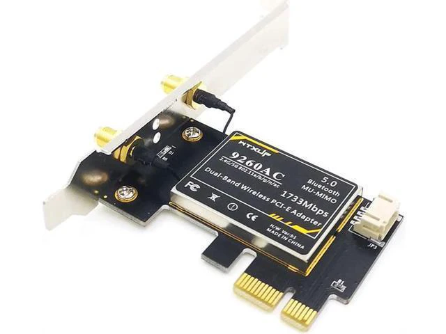 Alt view image 14 of 14 - 9260AC Dual-Band Gigabit Desktop PCI-E PCIE 1X Wireless Network Card 1730Mbps Bluetooth 5.0 gaming wifi adapter+ 6DBI antenna