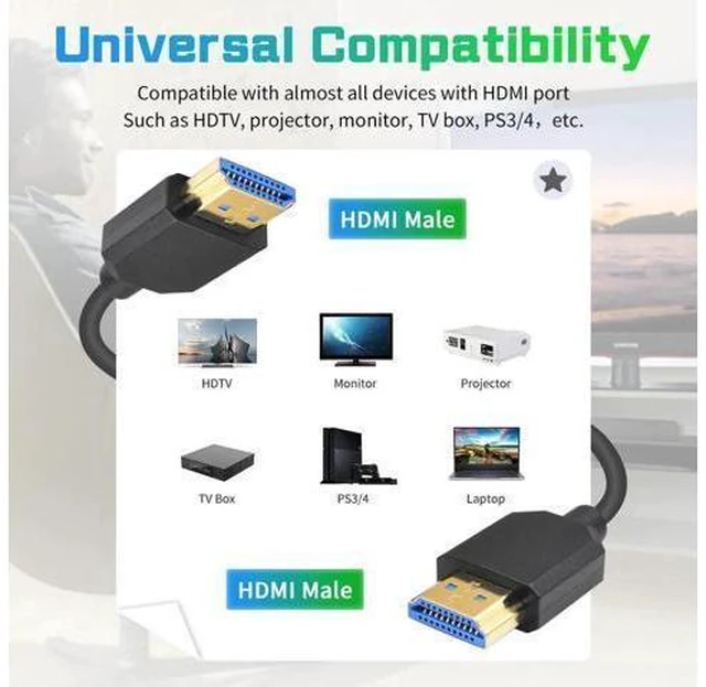 Alt view image 10 of 14 - AOMOPROING 8K Coiled HDMI Cable 3FT-8FT, HDMI Coild Cable 48Gbps, Extreme Thin HDMI Male to Male Cable 8K@60Hz Compatible with Monitor, Laptop, UHD TV, PC