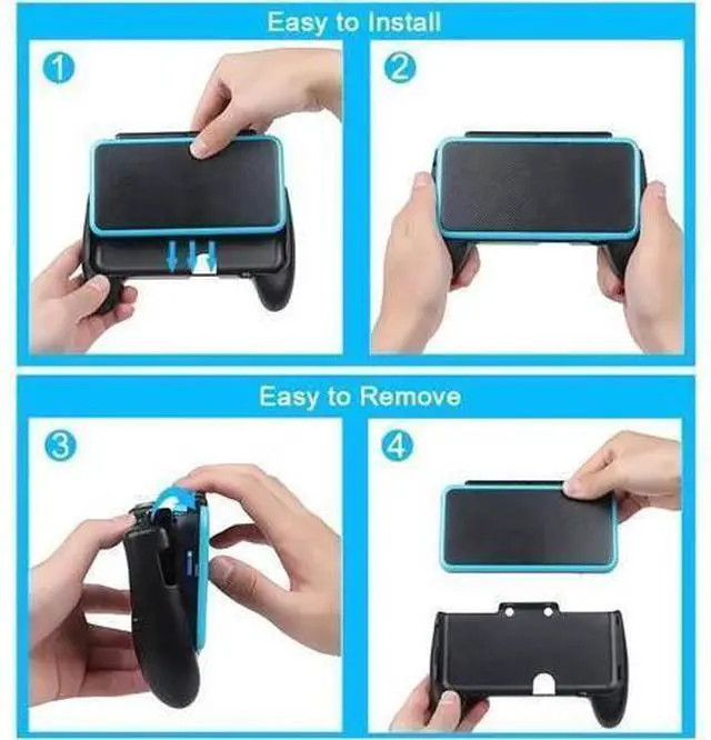 Alt view image 9 of 14 - Updated Hand Grip for Nintendo 2DS XL with 1 Stylus and 1 Clear Case for Nintendo 2DS XL