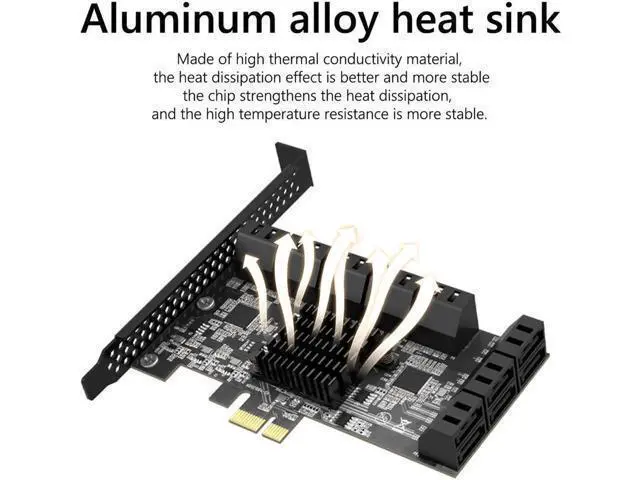 Alt view image 10 of 14 - PCIE SATA Expansion Card PCIE 1X to 16-Port SATA3.0 6Gbps SATA III Multi-Port Hard Disk Adapter Riser Card for PC Computer