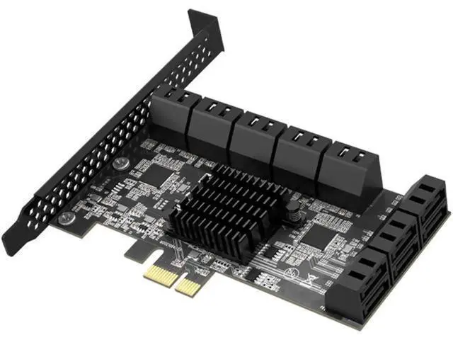 Alt view image 14 of 14 - PCIE SATA Expansion Card PCIE 1X to 16-Port SATA3.0 6Gbps SATA III Multi-Port Hard Disk Adapter Riser Card for PC Computer