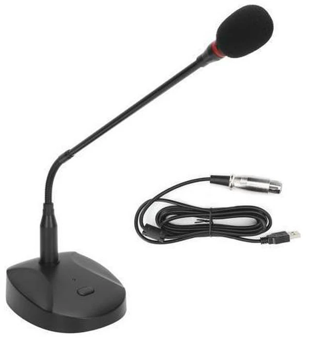 Alt view image 6 of 10 - USB Computer Microphone, Gooseneck Condenser Microphone Wired Microphone Podium Microphones Desktop Paging Mic Corded Voice Mic for Meetings Lectures