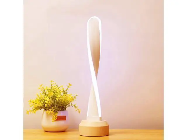 Alt view image 9 of 10 - Modern Desk lamp RGB Wood Table Lamp Bedside Lamp, Natural Beech Night Light
