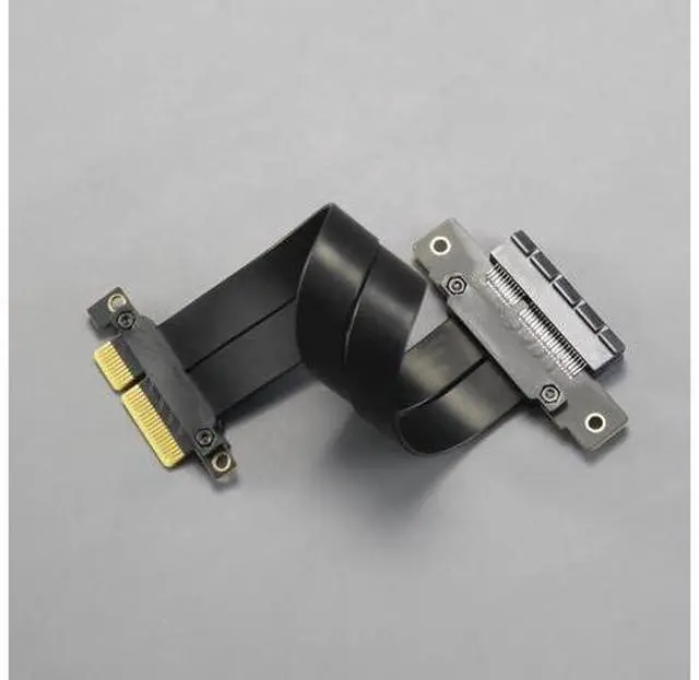 Alt view image 12 of 14 - Aomoproing 180mm PCIe 3.0 X4 Riser Cable for M.2, WiFi, Firewire, USB, Sound Cards, etc