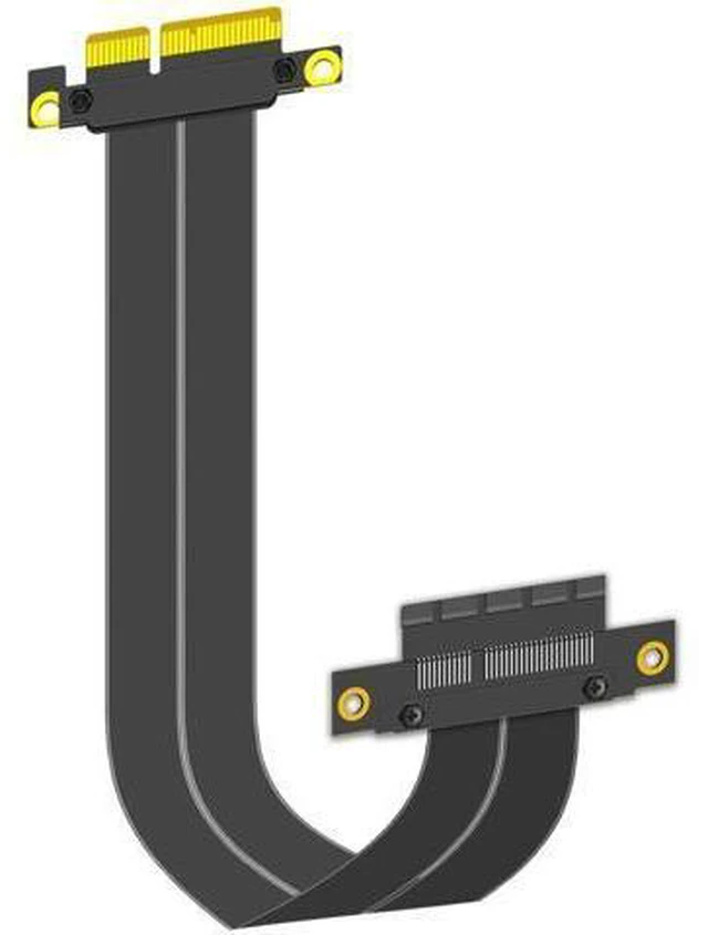 Alt view image 13 of 14 - Aomoproing 180mm PCIe 3.0 X4 Riser Cable for M.2, WiFi, Firewire, USB, Sound Cards, etc