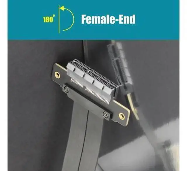 Alt view image 14 of 14 - Aomoproing 180mm PCIe 3.0 X4 Riser Cable for M.2, WiFi, Firewire, USB, Sound Cards, etc