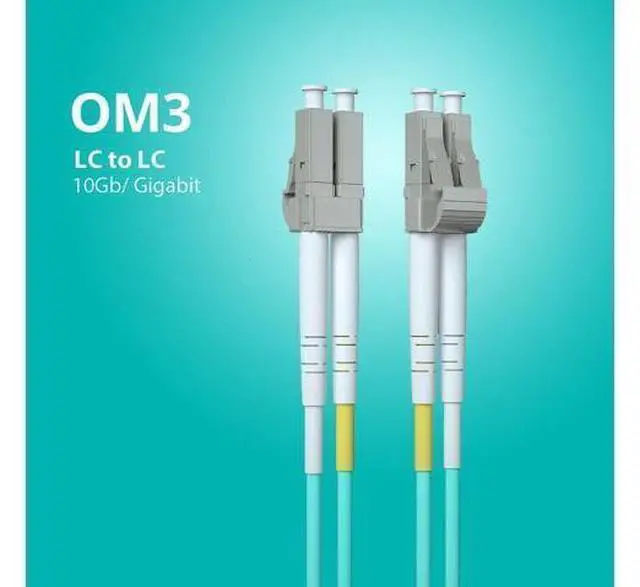 Alt view image 9 of 14 - 50M OM3 LC to LC Fiber Patch Cable, 10Gb Multi-Mode Jumper Duplex LC-LC UPC 50/125um, LSZH, Fiber Optic Cord for 10G/1G MMF SFP Transceiver, Networks and More, 50-Meter(164ft), Green