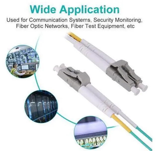 Alt view image 13 of 14 - 50M OM3 LC to LC Fiber Patch Cable, 10Gb Multi-Mode Jumper Duplex LC-LC UPC 50/125um, LSZH, Fiber Optic Cord for 10G/1G MMF SFP Transceiver, Networks and More, 50-Meter(164ft), Green