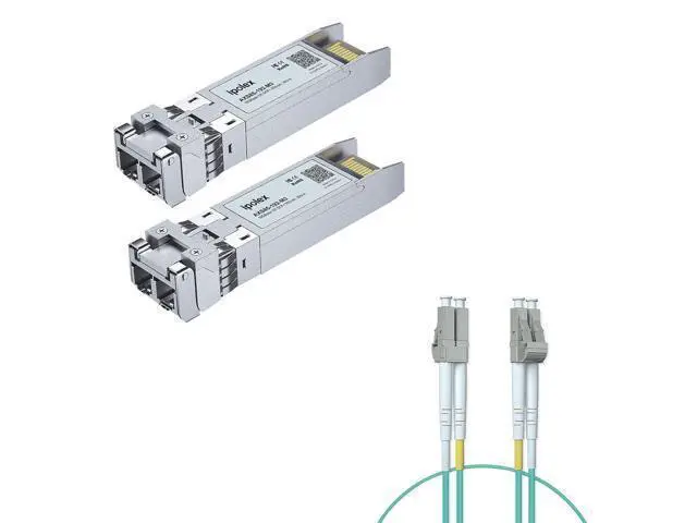 Alt view image 8 of 14 - 2 Pack 10GBase-SR SFP+ Transceiver and 1 Pack OM3 LC to LC Fiber Patch Cable - LSZH 2 Meter(6.5ft)