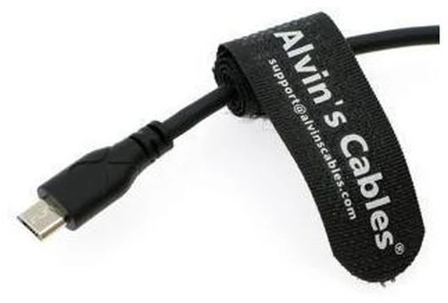 Alt view image 6 of 8 - Alvin's Cables Portkeys Keygrip Handle Control Cable for Tilta Nucleus Nano 5 Pin Female to Micro USB Control Braided Wire