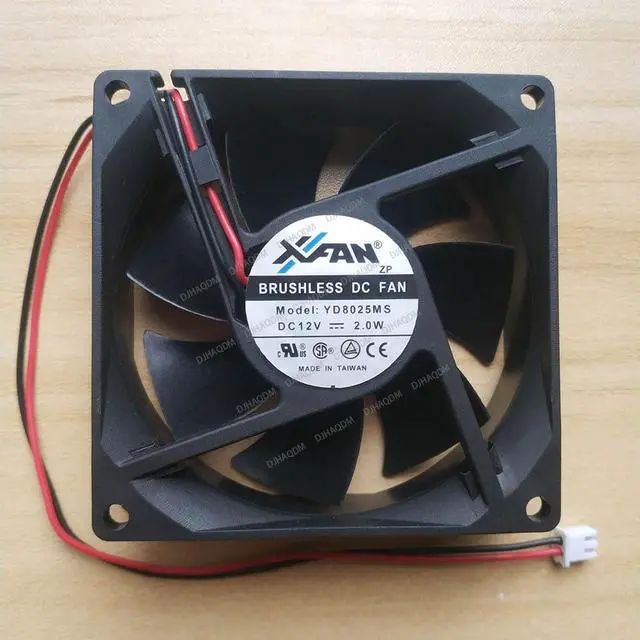 Alt view image 6 of 10 - Compatible for XFAN YD8025MS 12V 2.0W 80x80x25mm 8025 2-Wire Cooling Fan