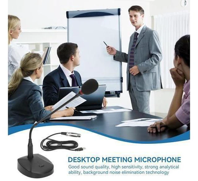 Alt view image 10 of 10 - USB Computer Microphone, Gooseneck Condenser Microphone Wired Microphone Podium Microphones Desktop Paging Mic Corded Voice Mic for Meetings Lectures