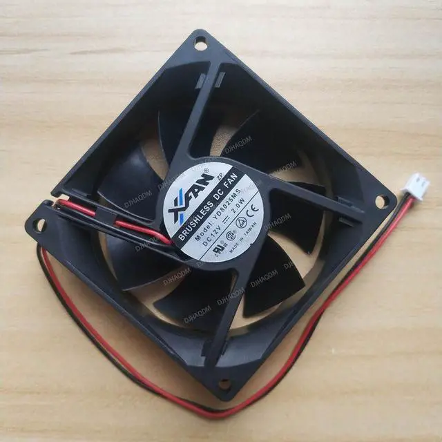 Alt view image 7 of 10 - Compatible for XFAN YD8025MS 12V 2.0W 80x80x25mm 8025 2-Wire Cooling Fan