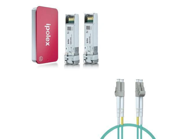 Alt view image 8 of 14 - 2 Pack 10GBase-SR SFP+ Transceiver and 1 Pack OM3 LC to LC Fiber Patch Cable - LSZH 3 Meter(10ft)