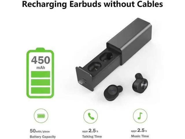 Alt view image 14 of 14 - TWS Best True Wireless Bluetooth Earbuds Sweatproof Stereo Sport Headsets Hight Quality Headphone Premium Sound with Charging Case For Apple Iphone Samsung LG and Other Phone