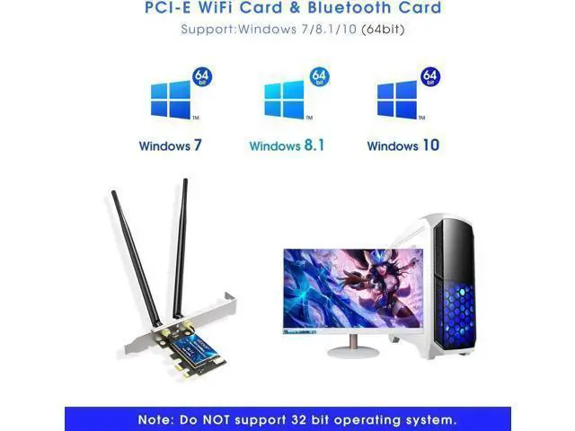 Alt view image 14 of 14 - 600Mbps WIFI PCI Express Network Card 2.4G/5GHz Wireless WiFi Bluetooth PCI-E LAN Card 802.11 ac/b/g/n Adapter For Computer