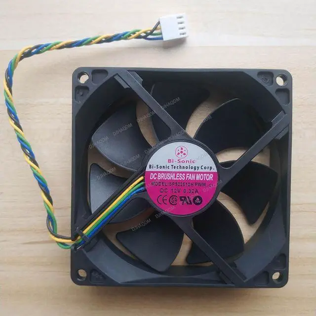 Alt view image 6 of 10 - Compatible for BI-Sonic SP922512H 12V 0.32A 90x90x25mm 4-Wire Cooling Fan