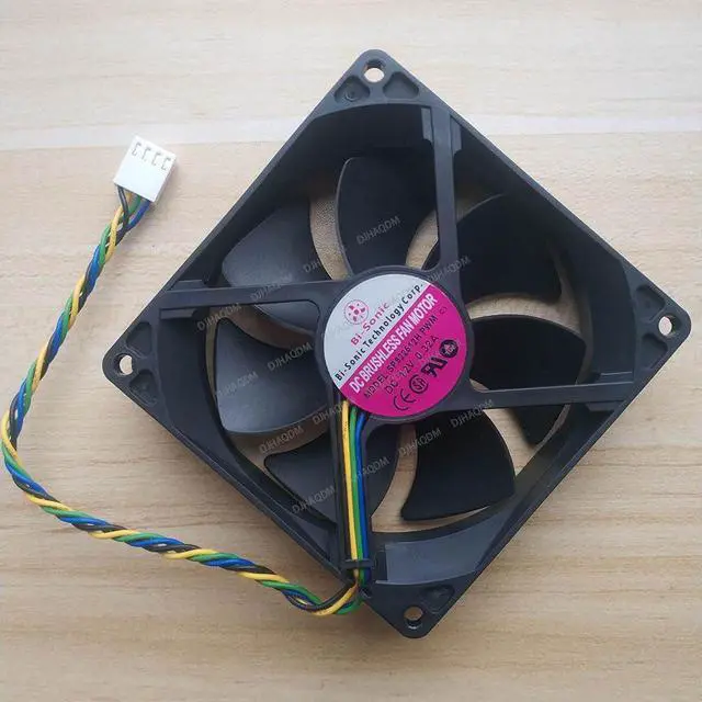 Alt view image 7 of 10 - Compatible for BI-Sonic SP922512H 12V 0.32A 90x90x25mm 4-Wire Cooling Fan
