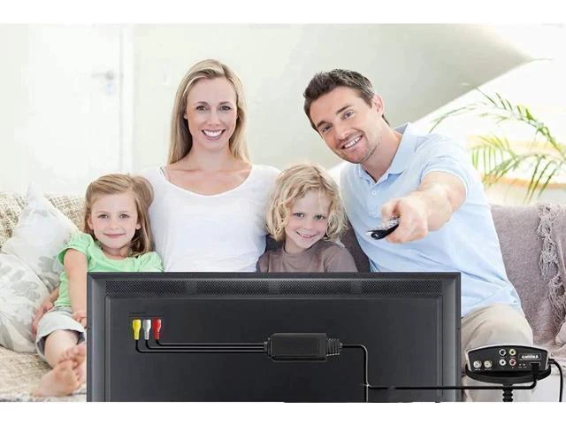 Alt view image 10 of 10 - AOMOPROING HDMI to RCA Cable - Hassle Free - Converts Digital HDMI signal to Analog RCA/AV - Works w/ TV/HDTV/XBOX 360/PC/DVD & More - All-In-One Converter Cable Saves You Money - HDMI to AV Converter