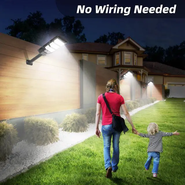 Alt view image 10 of 12 - Solar Street Lights Outdoor 2 Pack, 6500K Solar Lights Outdoor Waterproof with Motion Sensor, Lamparas Luces Solares para Exteriores Dusk to Dawn Commercial Lighting for Yard Path