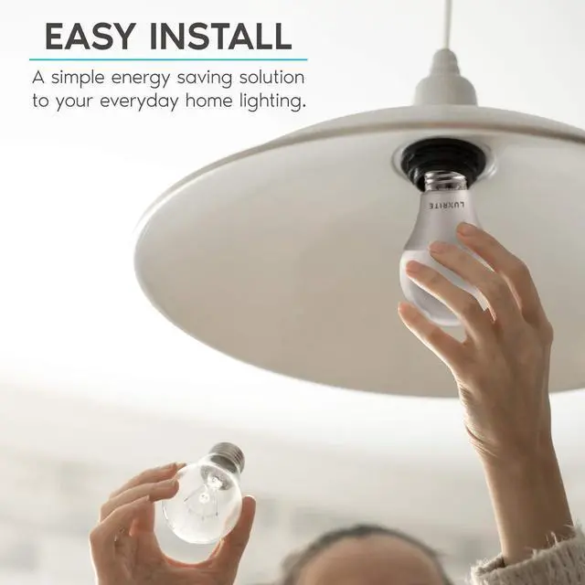 Alt view image 10 of 14 - A19 LED Light Bulb 60W Equivalent, 3000K Soft White Dimmable, 800 Lumens, Standard LED Bulb 9W, E26 Base, Energy Star, Enclosed Fixture Rated, Perfect for Lamps and Home Lighting (4 Pack)