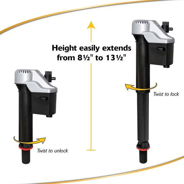 Alt view image 12 of 14 - Standard 2-inch Complete Toilet Repair Kit, Fixes: Running, Noisy, No/Slow Refill, and No/Weak Flush Toilets, Easy to Install, 4010MP