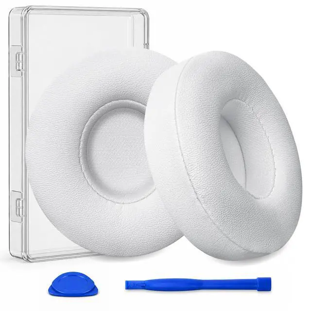 Alt view image 8 of 14 - Replacement Ear Pads for Beats Solo 2 & Solo 3 Wired & Wireless Headphones, Ear Cushions, Ear Cups Cover Repair Parts (White)
