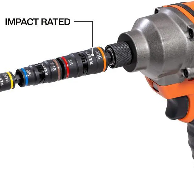 Alt view image 12 of 12 - 32933 32933 Impact Driver, SAE 7-in-1 Impact Rated Socket Set, 3 Flip Sockets with 6 Hex Driver Sizes and 1/4-Inch Bit Holder, 5-Inch Shaft