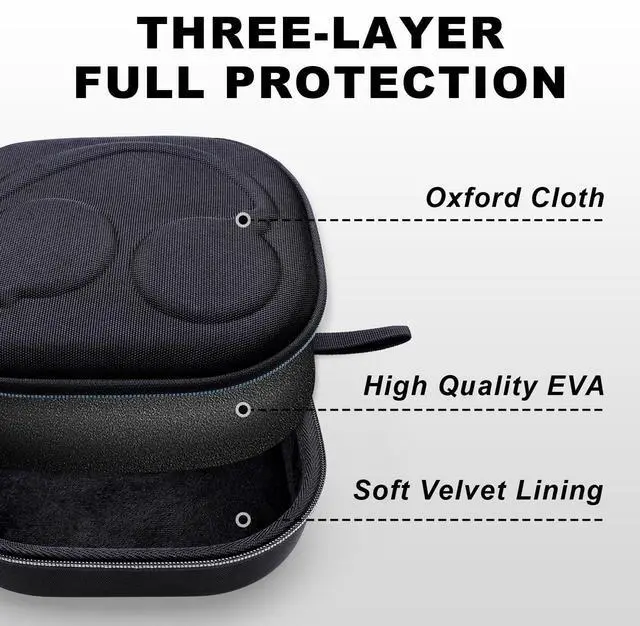 Alt view image 13 of 14 - Hard Case for Skullcandy Bluetooth Headphones, Black(Case Only) | for Skullcandy Crusher ANC 2/Crusher Evo/Crusher 1080/Crusher 720/Crusher/Crusher 540/Hesh ANC/Hesh Evo/Hesh 540 Headphones