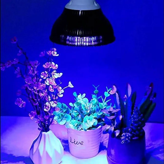 Alt view image 10 of 14 - HIGROW LED Aquarium Light Blub, Wolezek 36W LED Plant Grow Light Bulb with 18x2W 450-460nm Blue LEDs for Indoor Plants Veg and Aquarium Plants Growing