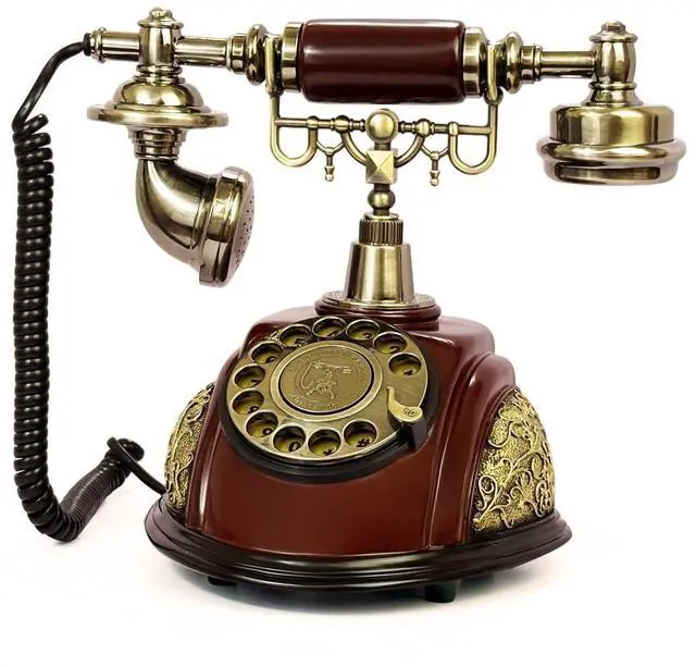 Alt view image 8 of 14 - Retro Phone, Corded Landline Phone, Decorative Vintage Telephone, Classic Antique Old Fashion Telephones for Home & Office Decor Gift