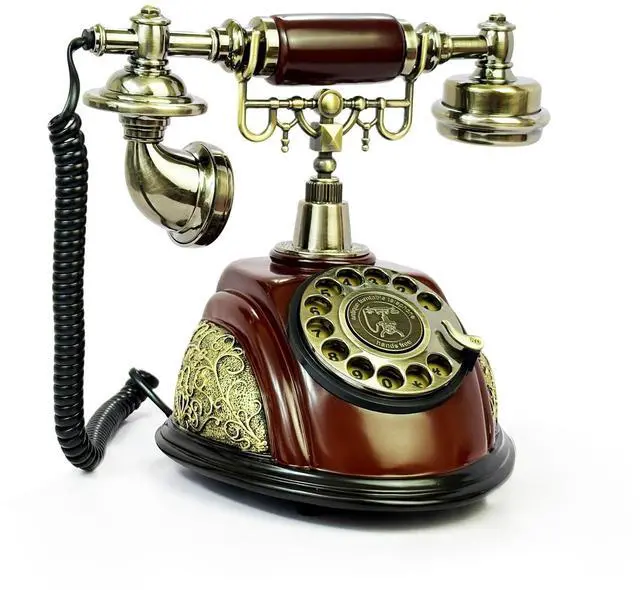 Alt view image 12 of 14 - Retro Phone, Corded Landline Phone, Decorative Vintage Telephone, Classic Antique Old Fashion Telephones for Home & Office Decor Gift