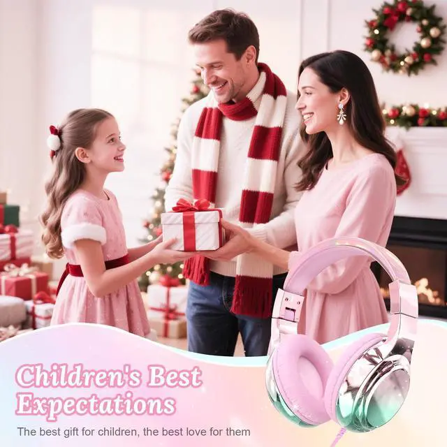 Alt view image 9 of 14 - USB C Kids Wired Headphones with Mic, 85/94dB Safe Volume Limit | Kids headphones with cord, foldable on-ear fit, tangle-free, sharing port for school, Chromebook, tablet, travel, boys girls