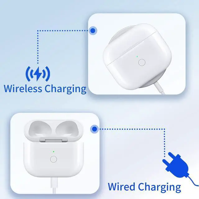 Alt view image 11 of 14 - Replacement Charging Case for AirPods 3 with USB-C & Reset Button