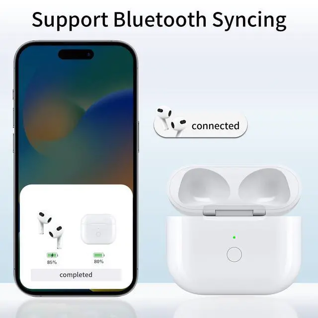 Alt view image 12 of 14 - Replacement Charging Case for AirPods 3 with USB-C & Reset Button