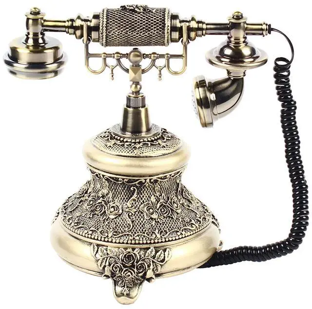 Alt view image 12 of 14 - European Style Rotary Phone, Retro Landline Phone Vintage Telephone Antique Landline Office Telephone Old Fashioned Corded Phone for Home and Office