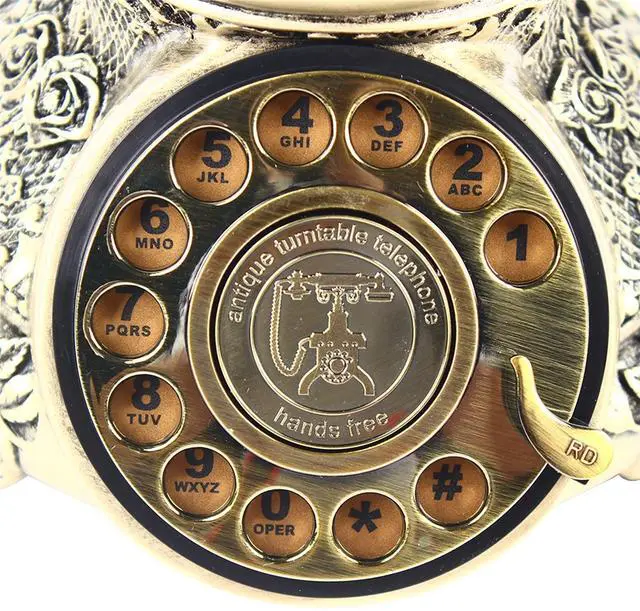 Alt view image 14 of 14 - European Style Rotary Phone, Retro Landline Phone Vintage Telephone Antique Landline Office Telephone Old Fashioned Corded Phone for Home and Office