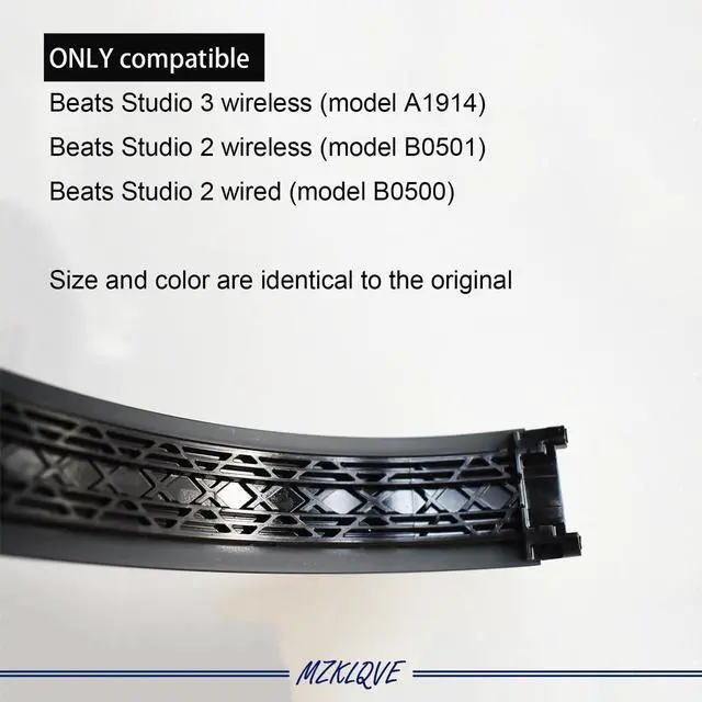 Alt view image 6 of 6 - Studio 3 Headband - Replacement Parts for Beats Studio3, Studio 2 Wired/Wireless Headphones (Black Gold)