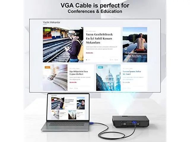 Alt view image 9 of 10 - VGA to VGA Monitor Cable, 5FT VGA Cable 10-Pack, VGA Male to Male Cord 1080P Full HD High Resolution for Monitor TV Computer Projector-Blue