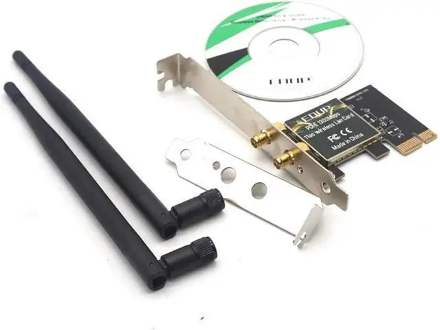 Alt view image 9 of 14 - PC WiFi Adapter PCI Express Wireless PCI Network Card 1300M 802.11ac LAN Network Adapter with 2 Antenna for Laptop PC Wifi Card