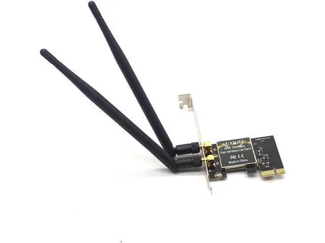 Alt view image 8 of 14 - PC WiFi Adapter PCI Express Wireless PCI Network Card 1300M 802.11ac LAN Network Adapter with 2 Antenna for Laptop PC Wifi Card