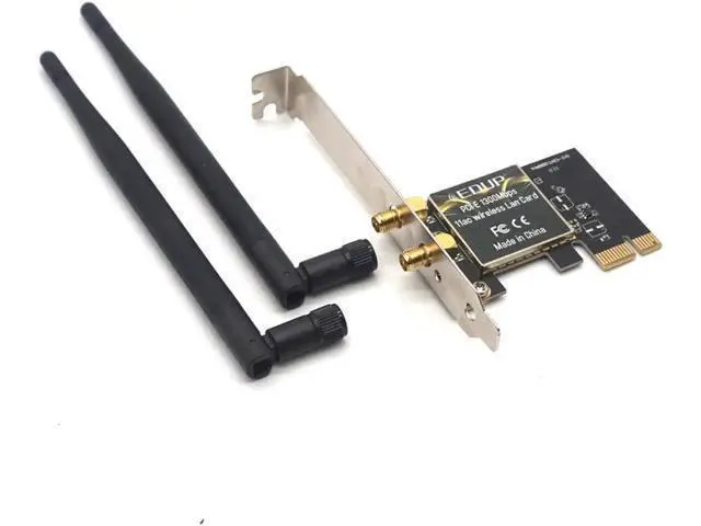 Alt view image 10 of 14 - PC WiFi Adapter PCI Express Wireless PCI Network Card 1300M 802.11ac LAN Network Adapter with 2 Antenna for Laptop PC Wifi Card