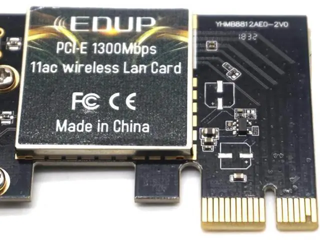 Alt view image 12 of 14 - PC WiFi Adapter PCI Express Wireless PCI Network Card 1300M 802.11ac LAN Network Adapter with 2 Antenna for Laptop PC Wifi Card